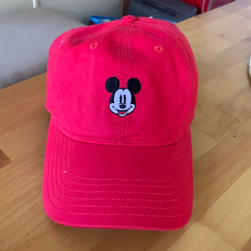 Red Mickey Mouse Disney Baseball Hat